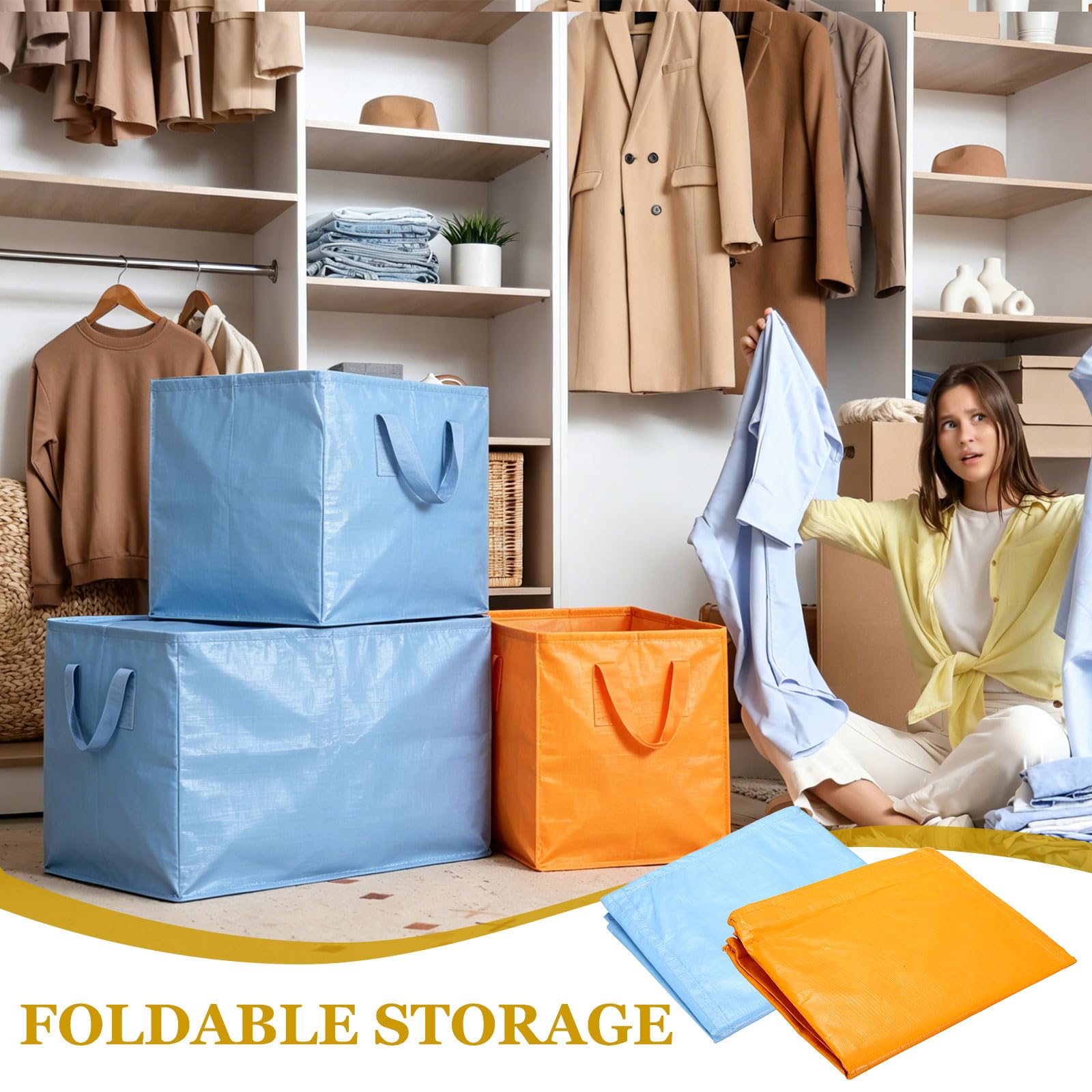 QUARKZMAN Bolsas de Mudanza 300L 24x24x28 Pulgadas Púrpura 2 Piezas