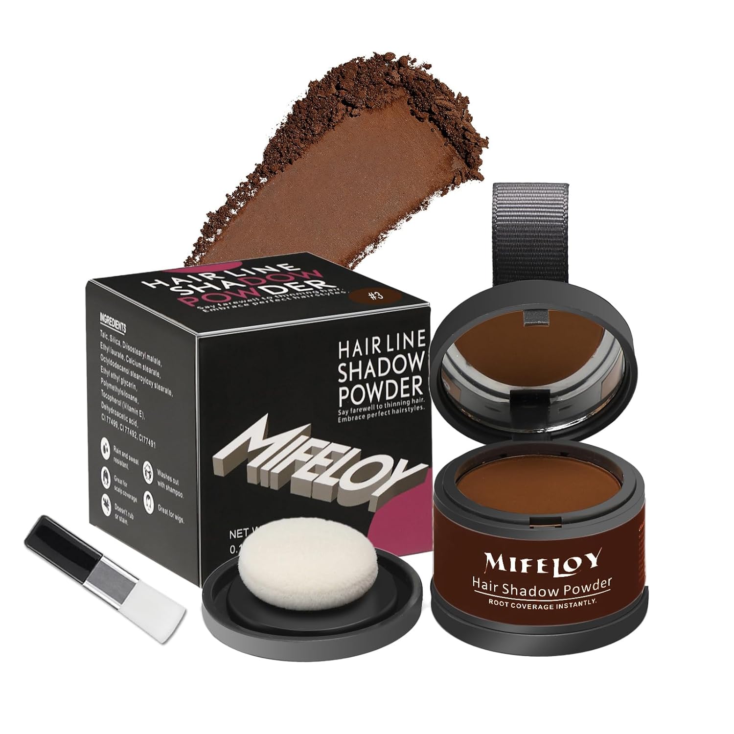 Root Touch Up Powder, Instantly Gray Hair Cover Up, Women Color Root Coverage Shadow Powder for Thinning Grey Hairline, Men Roots Concealer for Hair Loss Beard Line Eyebrow, Dark Brown Root Touch Up Powder, Instantly Gray Hair Cover Up, Women Color Root Coverage Shadow Powder for Thinning Grey Hairline, Men Roots Concealer for Hair Loss Beard Line Eyebrow, Dark Brown