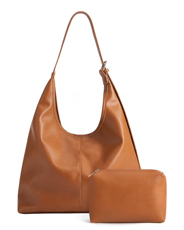 Missnine Hobo Bags Purses for Women,Tote Crossbody Handbag with Pouch,Brown by Missnine - Used condition - US$10.49