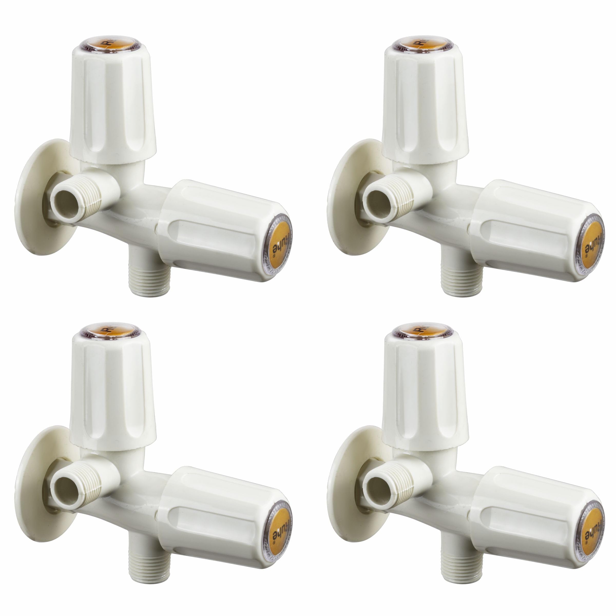 Ruhe® PTMT 2 in 1 Angle Cock with Faucet/Tap | Plastic Metro Collection 2 in 1 Angle Cock with Wall Flange Tap/Faucet (Ivory Colour) | (Pack of 4) (B08MXZJJJM) Amazon Price History, Amazon Price Tracker