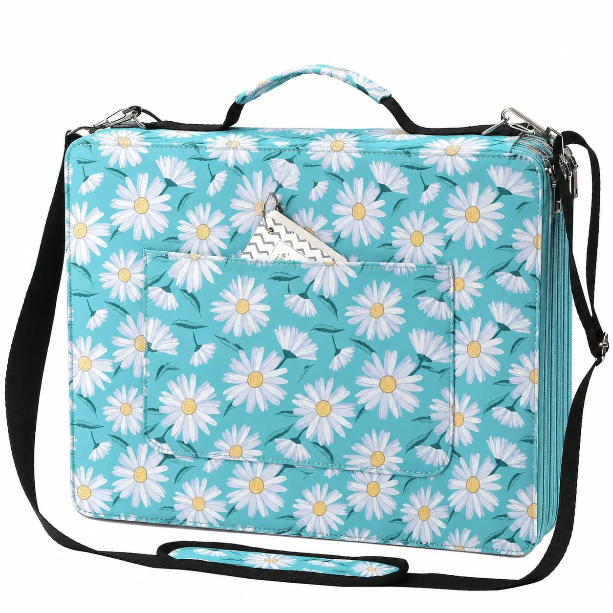 600-Slot Colored Pencil Case, 5-Layer Zipper with Shoulder strap and Handle — image 1