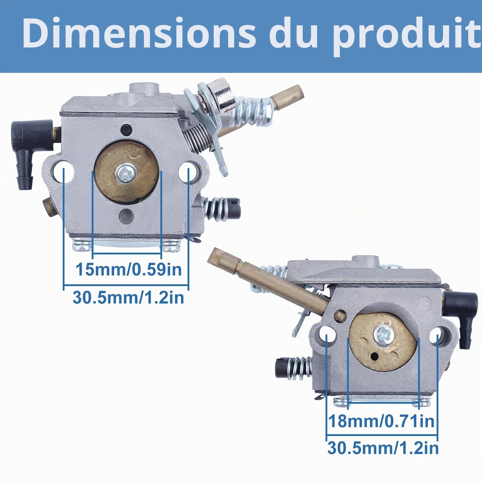 Kit de Carburateur avec joint pour Stihl FS50 FS48 FS52 FS56 FS62 FS66 FS86 FS88 Remplace pour Walbro WT-45-1 WT-45 WT-45A WT-112-1 avec bougie d'allumage, conduite de carburant, etc