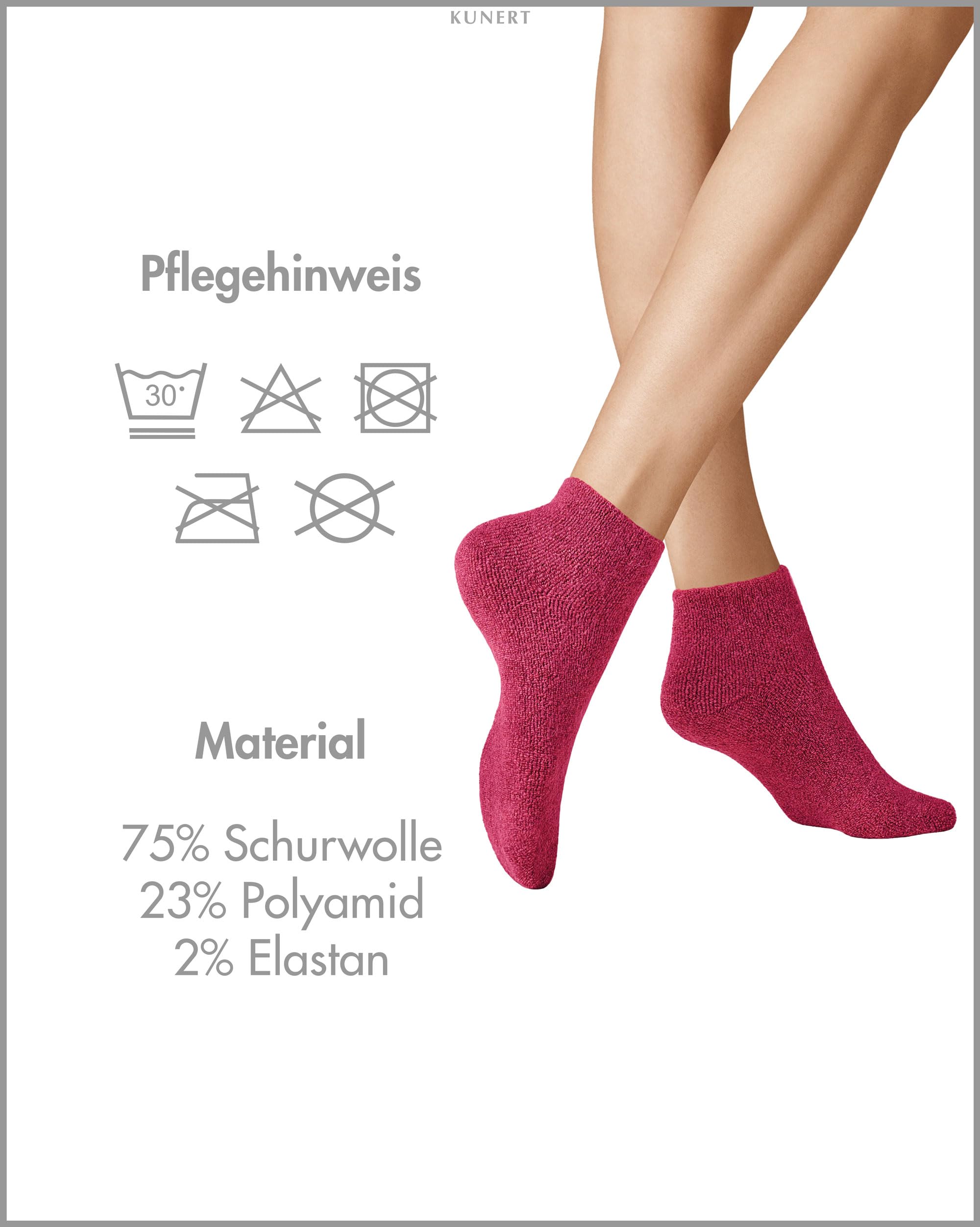 KUNERT Damskie skarpety Homesocks bez gumowych nici, Różowy 8430, 35-38 EU