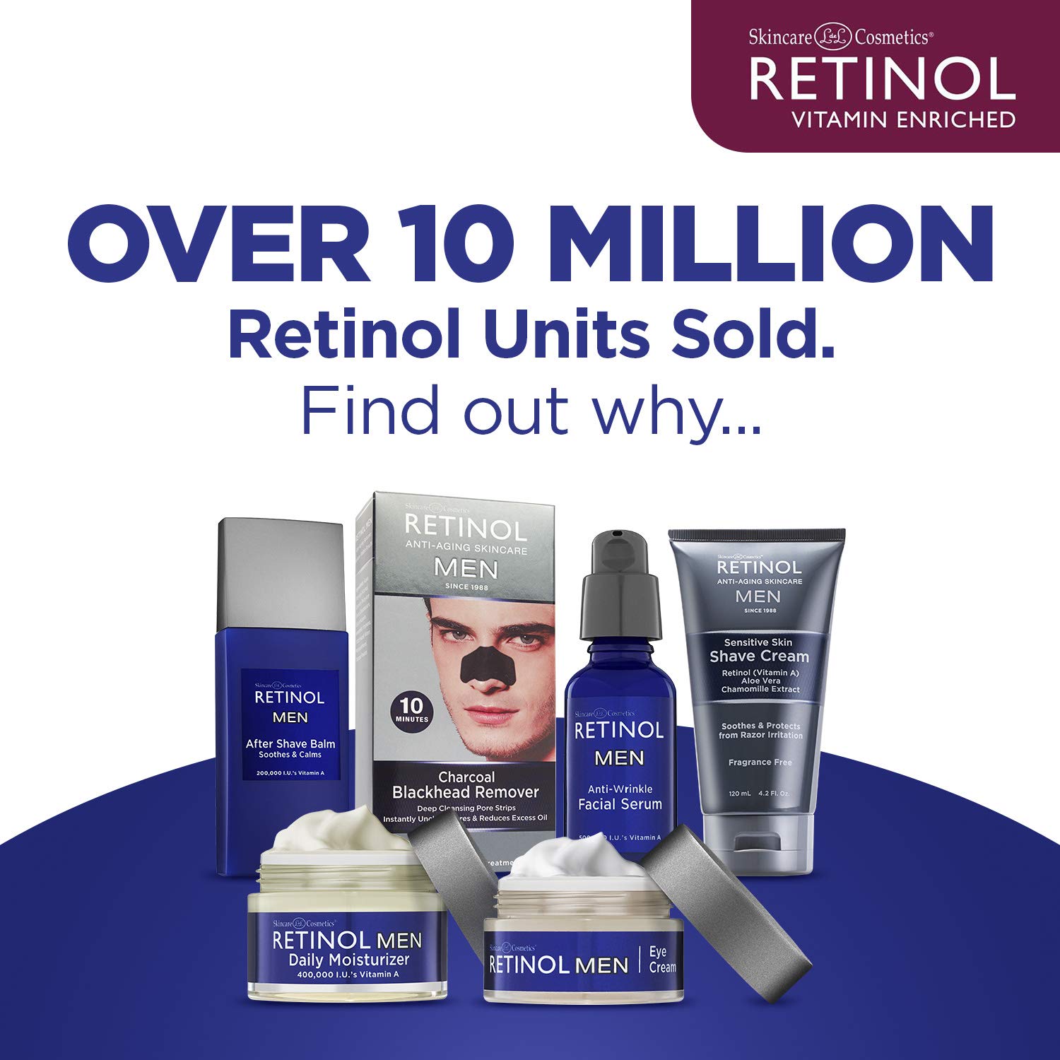 Retinol Men’s Charcoal Blackhead Remover – The Original Retinol Anti-Aging Peel-Off Cleansing Pore Strips – Unclogs Pores & Lifts Out Deep-Down Dirt, Oil & Blackheads In Just 10 Minutes : Beauty & Personal Care