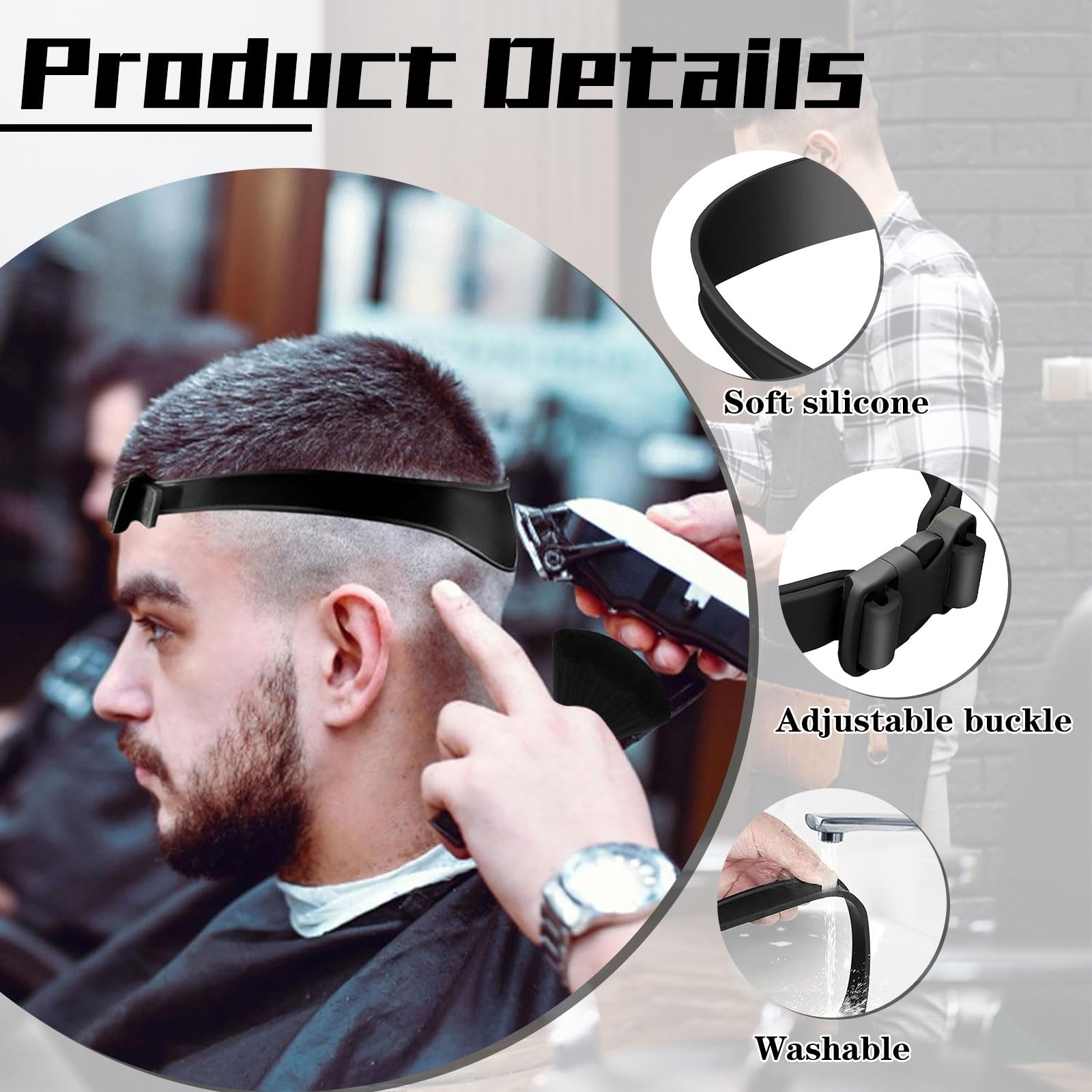 Ensemble de Coupe de Cheveux Parfait - Bande de Coupe de Cheveux et Brosse à Cheveux en désordre - Ciseaux de Coiffeur Pratiques pour Professionnels et Amateurs