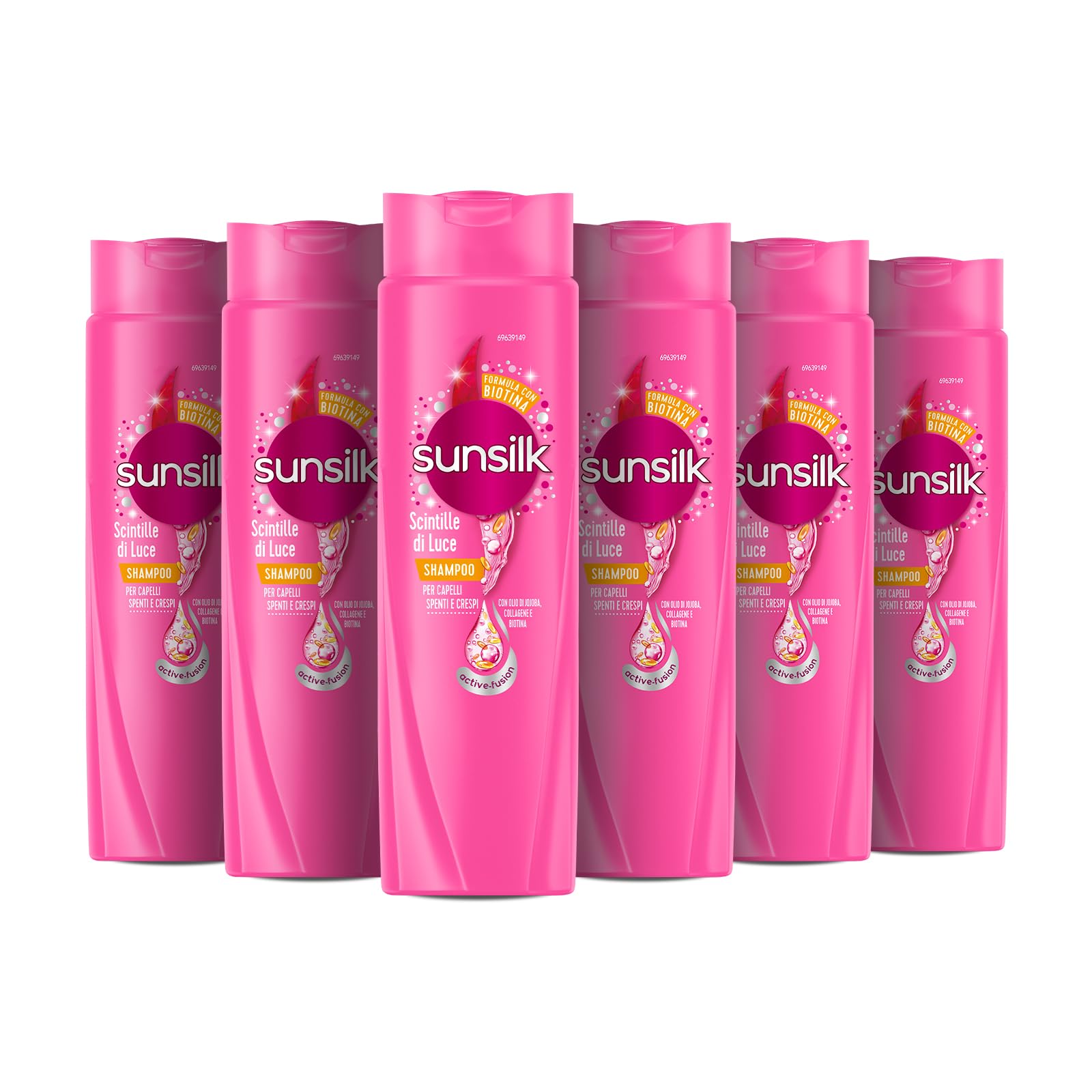 Sunsilk Shampoo Scintille di Luce - Shampoo Anticrespo Districante, 250 ml (Confezione da 6)