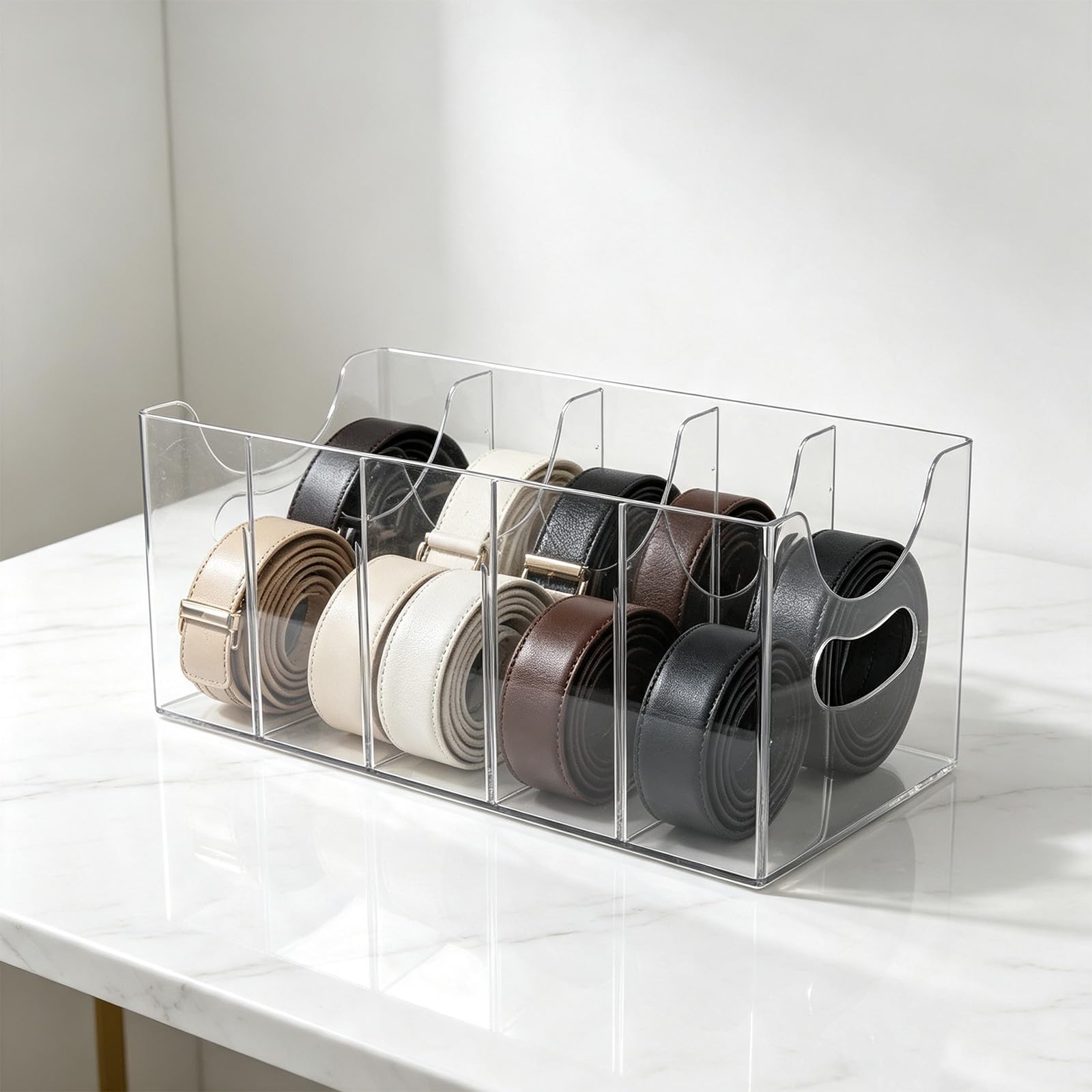 SHINEOFI 3-częściowy przezroczysty organizer na paski z akrylu, składany, 5