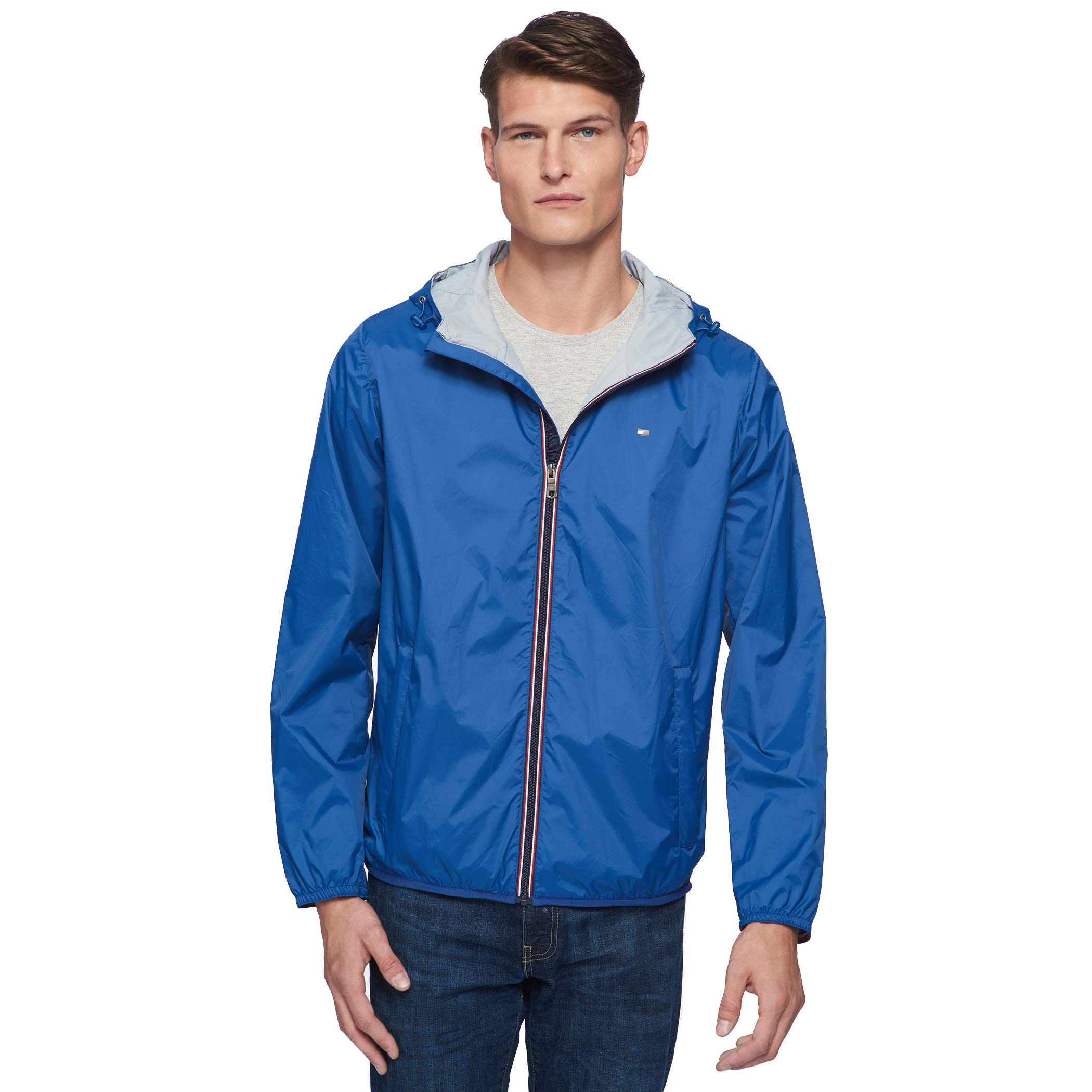 Tommy Hilfiger Kurtka przeciwdeszczowa Mężczyźni Lightweight Active Water Resistant Hooded Rain Jacket