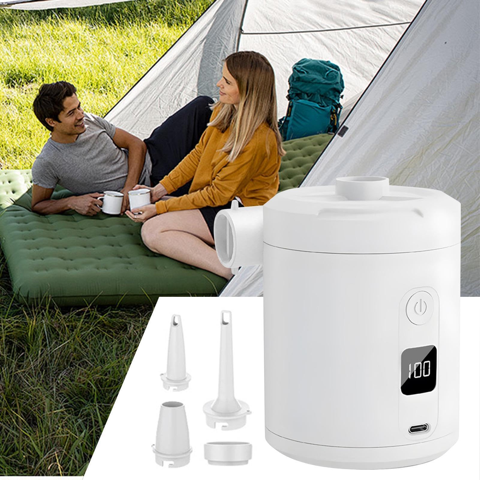 Pompe Portable pour Gonflables Appareil rechargeable de gonflage et | Pompe Gonflable sans Fil Pour le camping en extérieur, voyages, vacances, bouées de piscine, flotteurs et