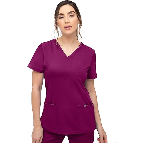 for Women 3002 Chloe 2 Pocket, Women Scrubs Top V-Neck Regular fit - Stylish Medical Scrub Tops for Women