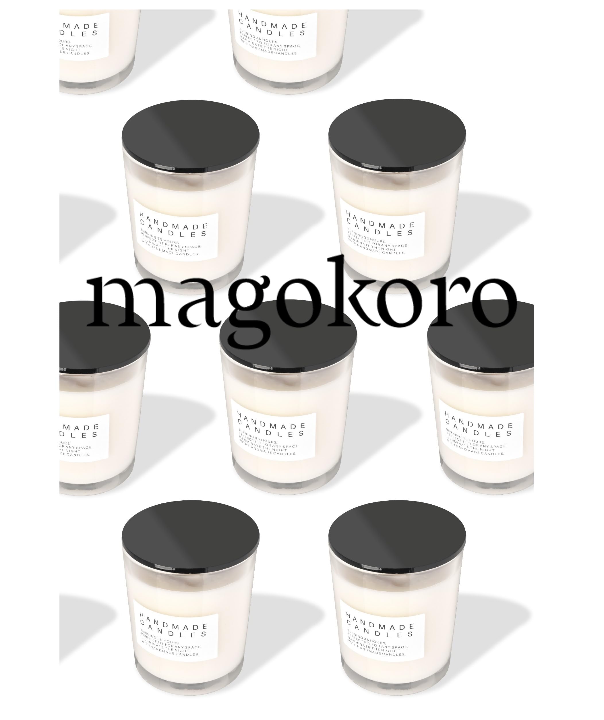 MAGOKORO Zestaw do produkcji naturalnych świec sojowych, materiały do produkcji świec DIY dla początkujących, dorosłych i dzieci (zestaw podstawowy)