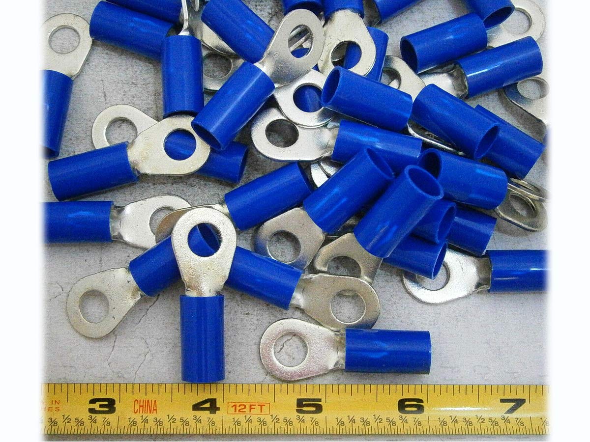 New R4003B Crimp Ring Terminals 6 AWG 5/16 Stud Copper Pack of 25 #PL1197-A Warranity by Pr-Merchant