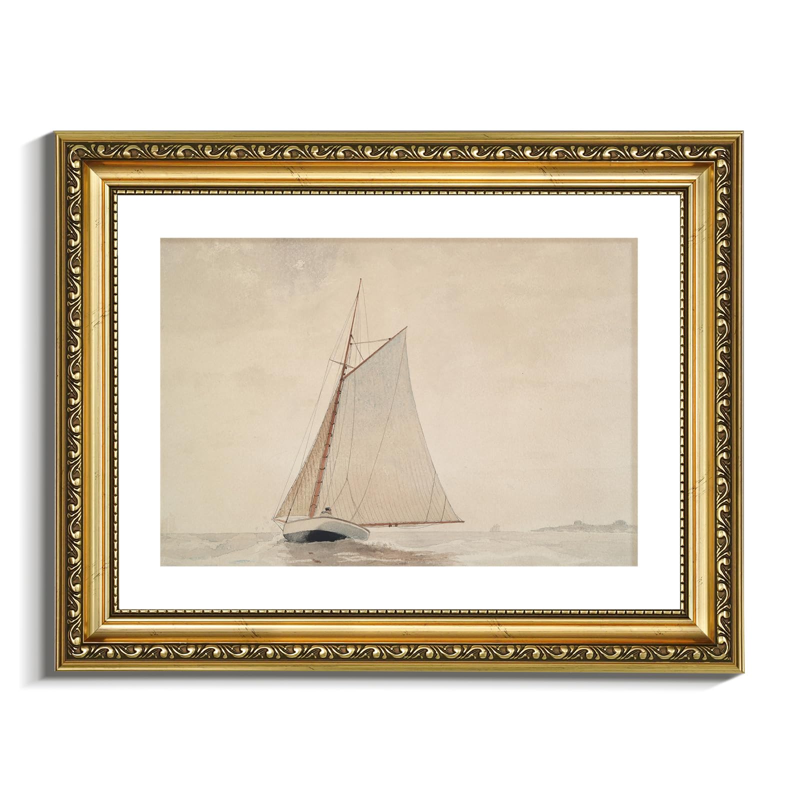 VIYYIEA Gold Framed Wall Art Canvas Print Home Decor Vintage Swan Decoration Grace Swan Art Painting Pictures Rustic Bathroom Wall Decor Animal Farmhouse Artwork for Living Room Bedroom Office 11x14in — view 44
