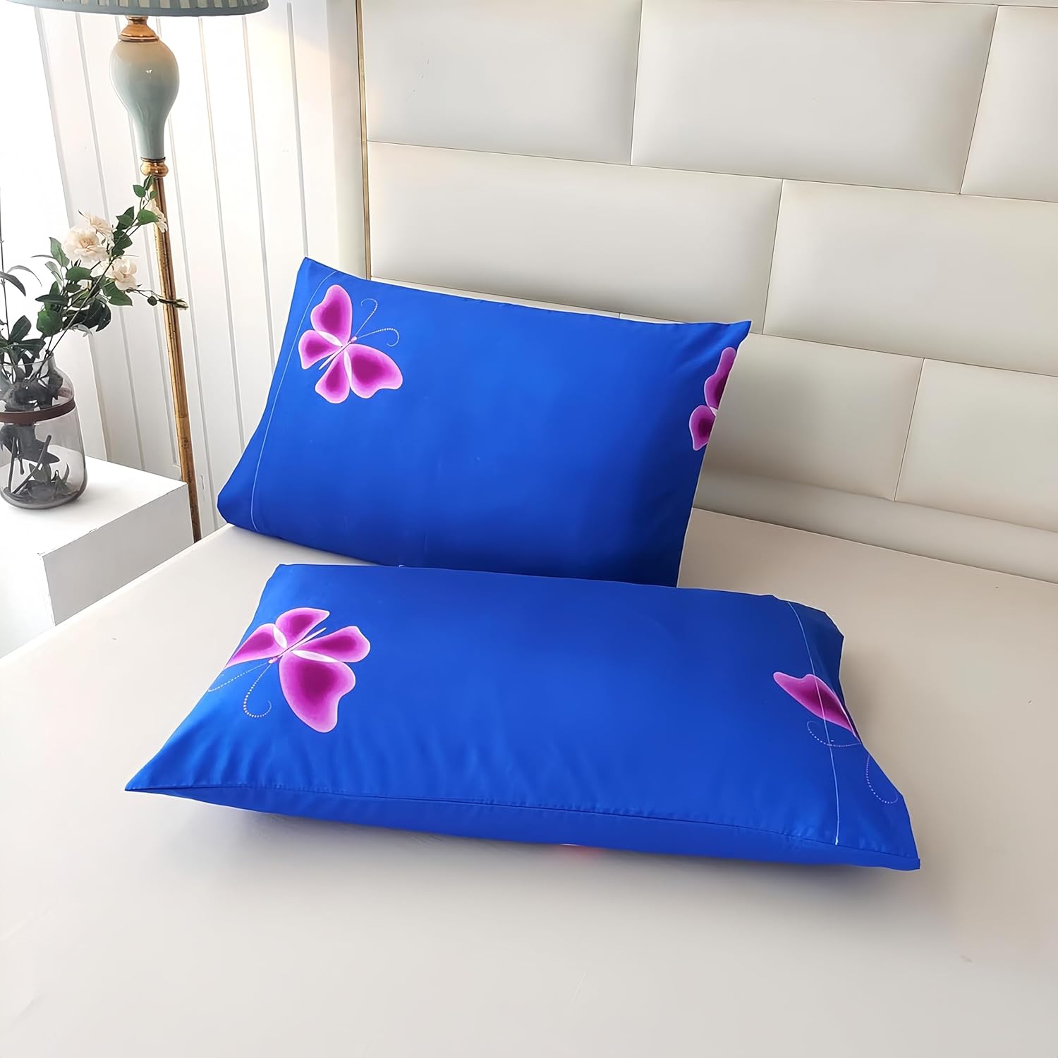 SDY 3PCS Butterfly Comforter Set Twin, Bed in a Bag Set Twin Quilt Set, Kawaii Comforter Purple Floral Bedding, Bedroom Decor Aesthetic for Girls, Kids, Toddler, Children, Teenage, Baby… - Image 9