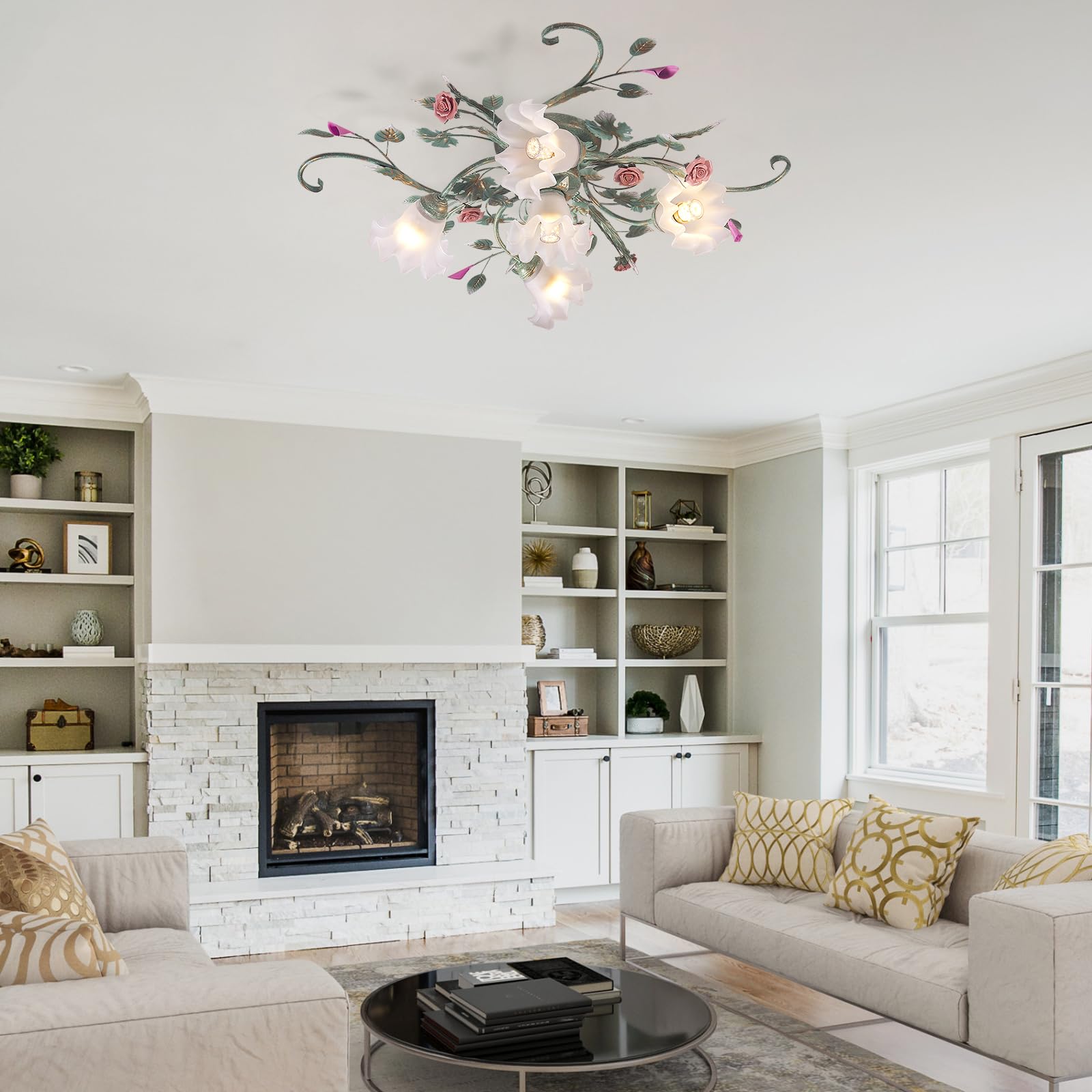 Lampadario Industriale 3 Luci Sospensione - Design Vintage Nero E Oro Con Base Rettangolare Per Cucina/Soggiorno - Foto 9