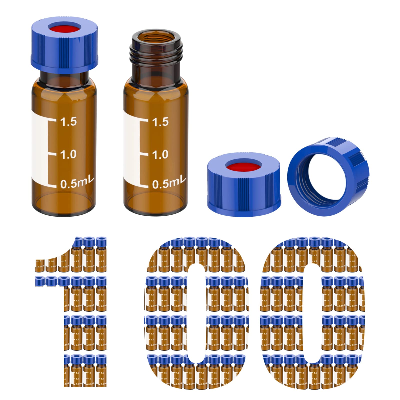 GC/HPLC Autosampler Vials - 100 Pcs -14 GC/HPLC Autosampler Vials - 100 Pcs -14