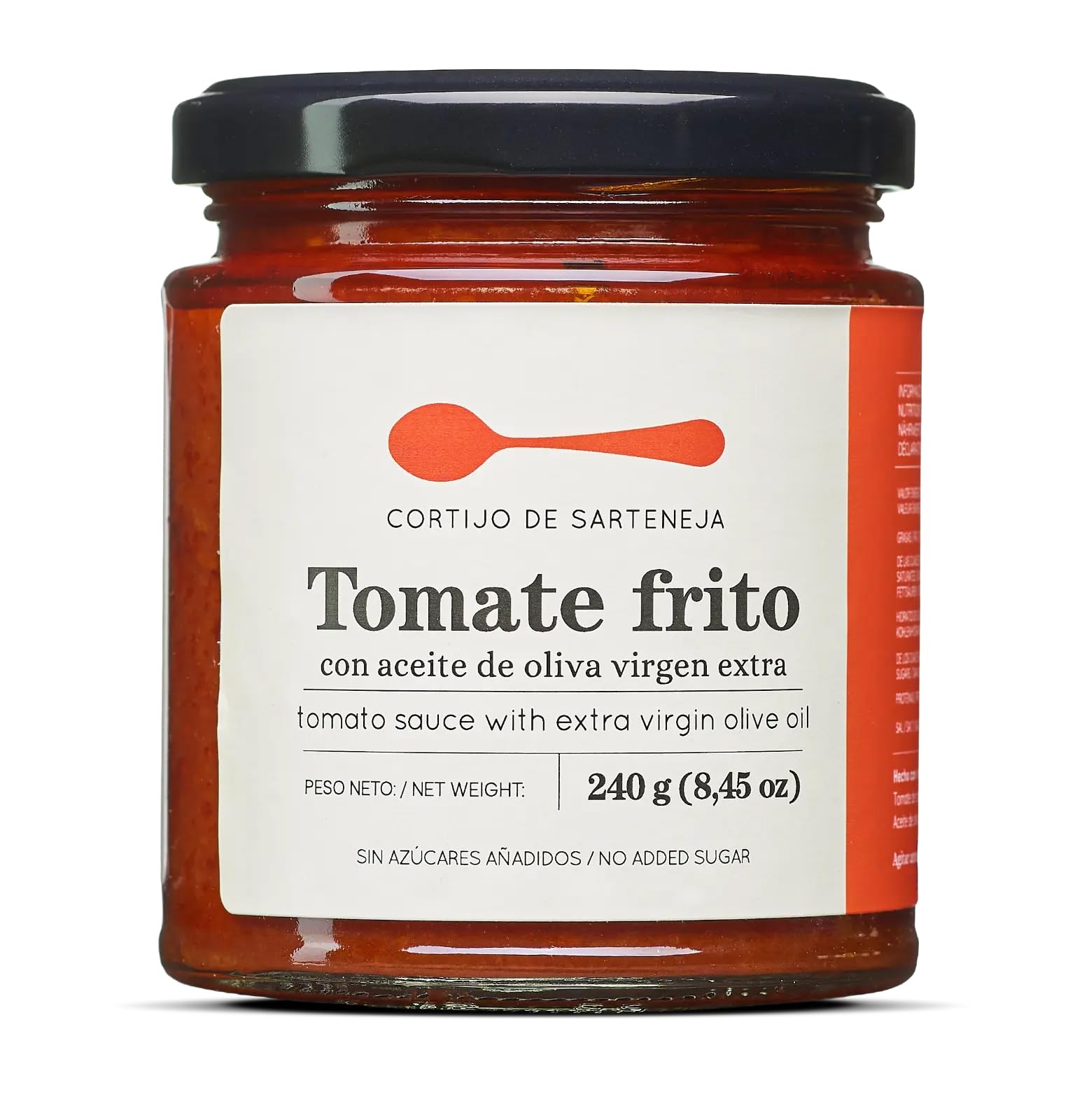 Tomate Frito 240g Sin Azúcar Añadido Textura Densa Natural Artesanal Extremadura