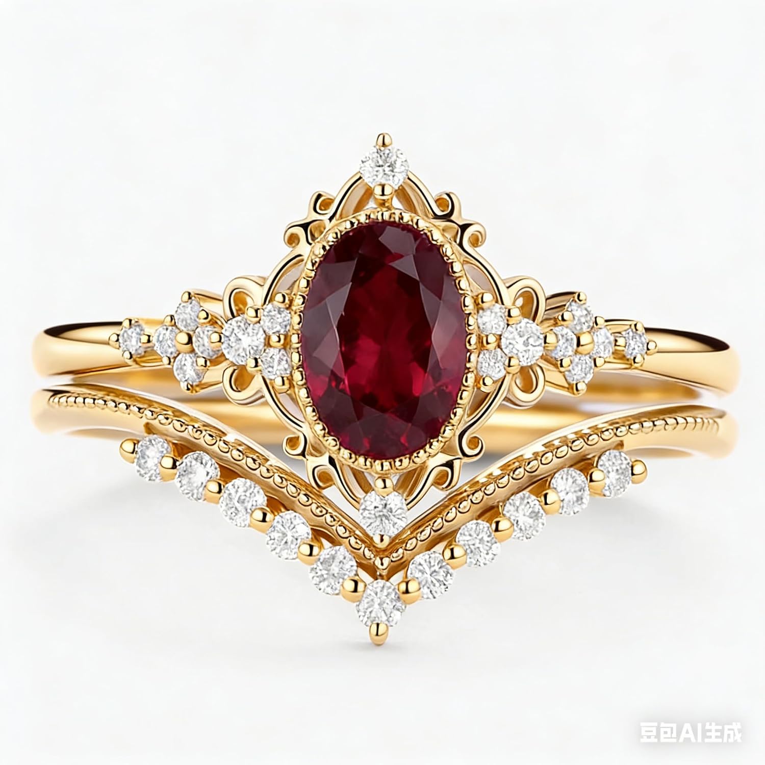 1/1.5/2 Ct Kite Cut Garnet Rings for Women 925 Sterling Silver 10K 14K 18K Gold Gothic Garnet Wedding Ring Set White Yellow Rose Black Gold Bridal Promise Anniversary Rings for Women