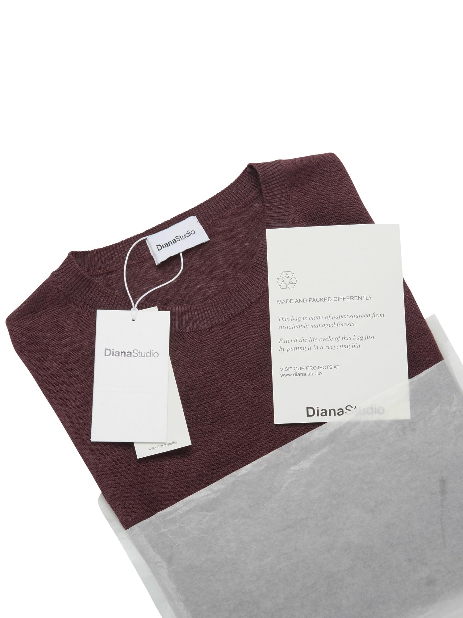 Diana Studio - T-Shirt in 100% Lino, Uomo, Casual Fit