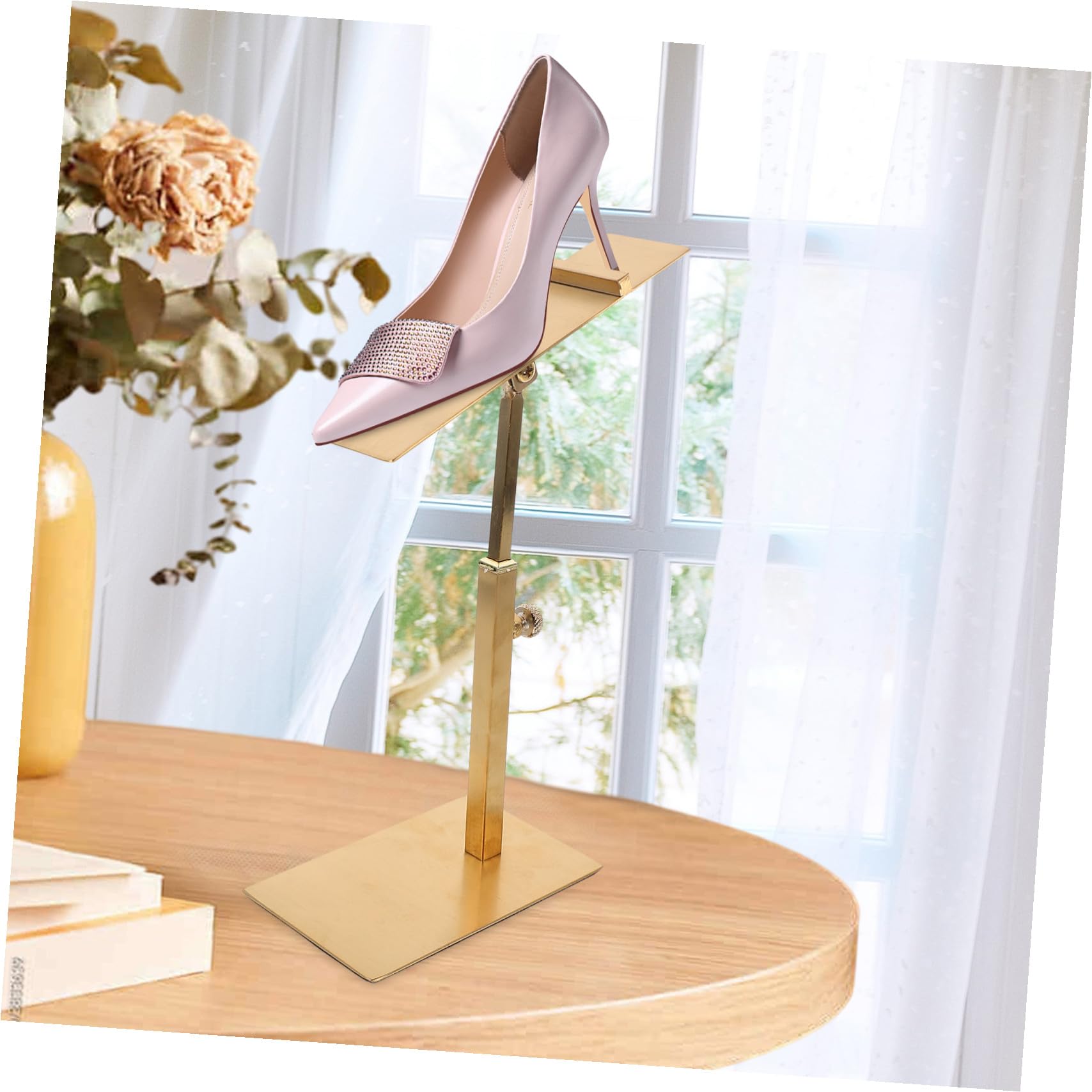 Espositore per Scarpe Regolabile in Altezza in Acciaio Inossidabile 2 Pezzi , Design Salvaspazio e Manutenzione Facile , per Collezioni Domestiche in Spazi Limitati