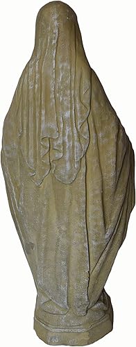 Miniatura 3 de Solid Rock Stoneworks 26in Virgen María Estatua de Piedra Color Arena del Desierto