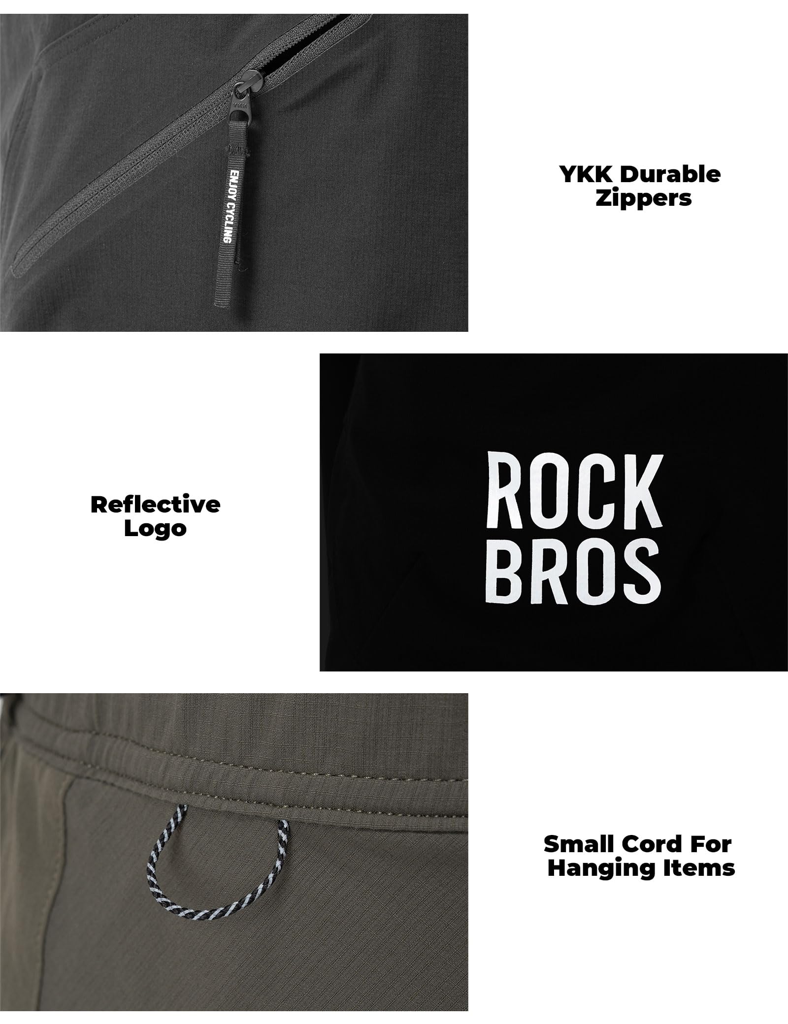 ROCKBROS MTB Hose Radlerhose Radhose Herren, Fahrradhose Kurz mit Magnetbund, Atmungsaktiv Schnelltrocknend Bike Shorts für Mountainbike Radsport Laufen Trekking Wandern