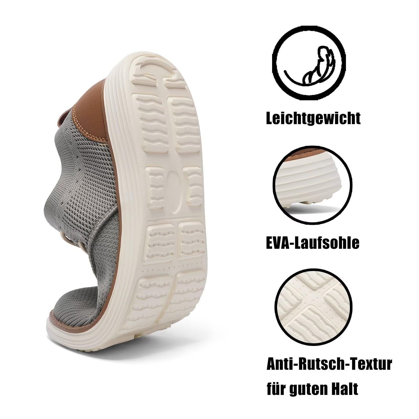 SHULOOK Herren Atmungsaktive Gestrickte Sneakers Leichte Oxfords Schuhe Sommer Casual Lace Up Dress Schuhe für Männer