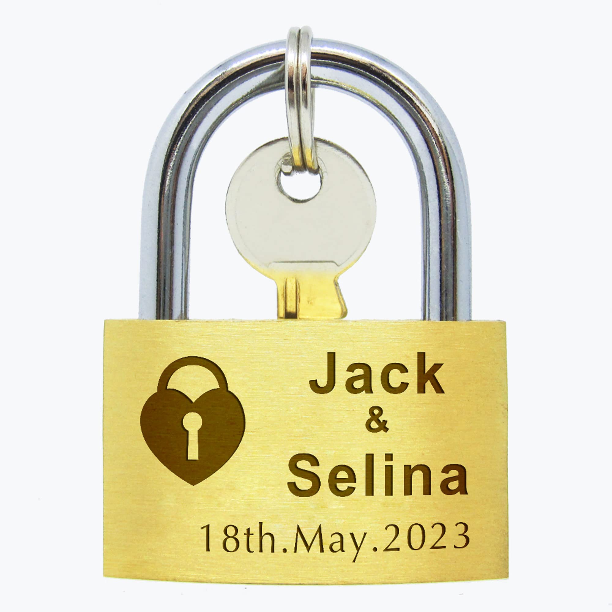 Personalized Padlock Engraved Padlock Love Lock Personalized Locks for Her Him Girls Couples Lover Anniversary Wedding Gifts Large Love Lock for Travel Trip Valentines(Design 1)