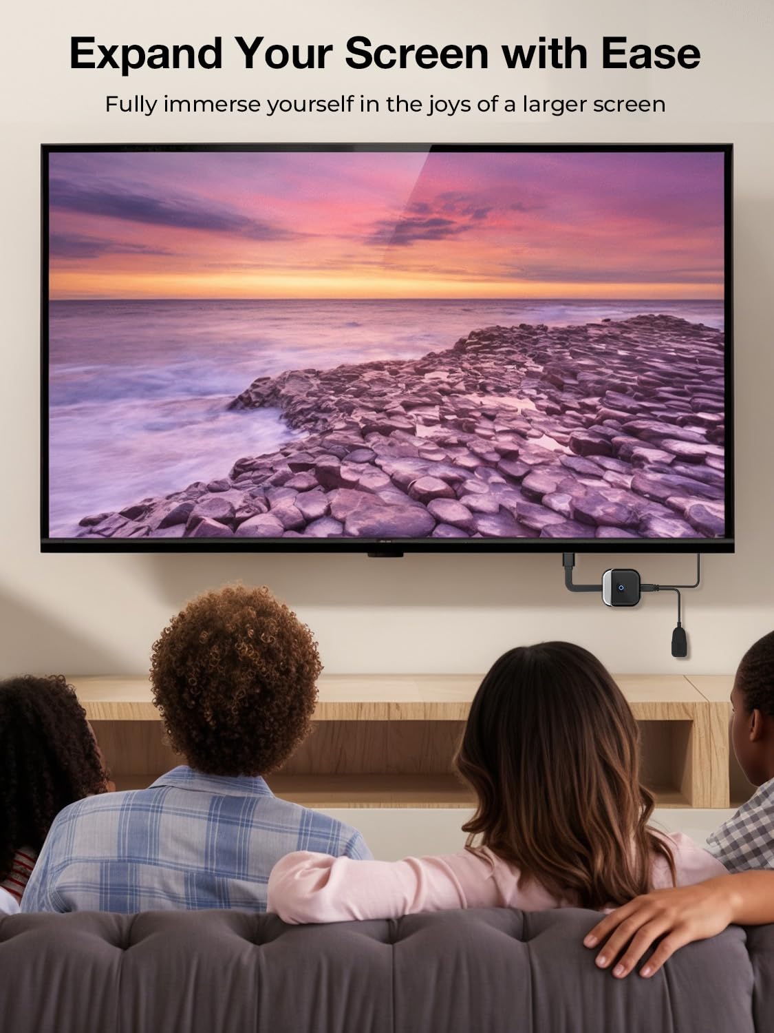 Adattatore HDMI Wireless, Dongle HDMI Wireless Miracast 1080P, Adattatore Display HDMI Wireless Dual Band 5GHz/2.4GHz Compatibile con iPhone/Laptop/iOS/Android/Windows, Supporta Miracast/DLNA/Airplay