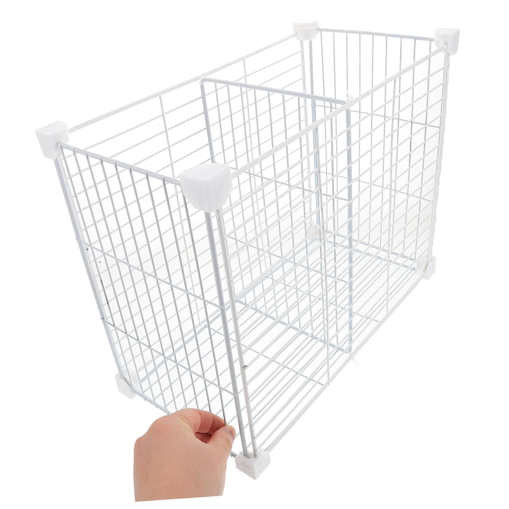 Organizador de Estantes para Congelador de Hierro Rejilla y Cesta Inferior, Divisor Interno Fácil de Instalar para Cocina y Almacenamiento de Alimentos y Frutas