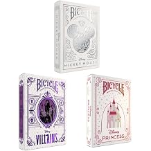 Bicycle Disney Special Edition Collection Princess, Villains, Mickey Mouse Inspired Playing Cards - 3 Collectible Decks of Cards for Traditional Card Games and Kids Gifts