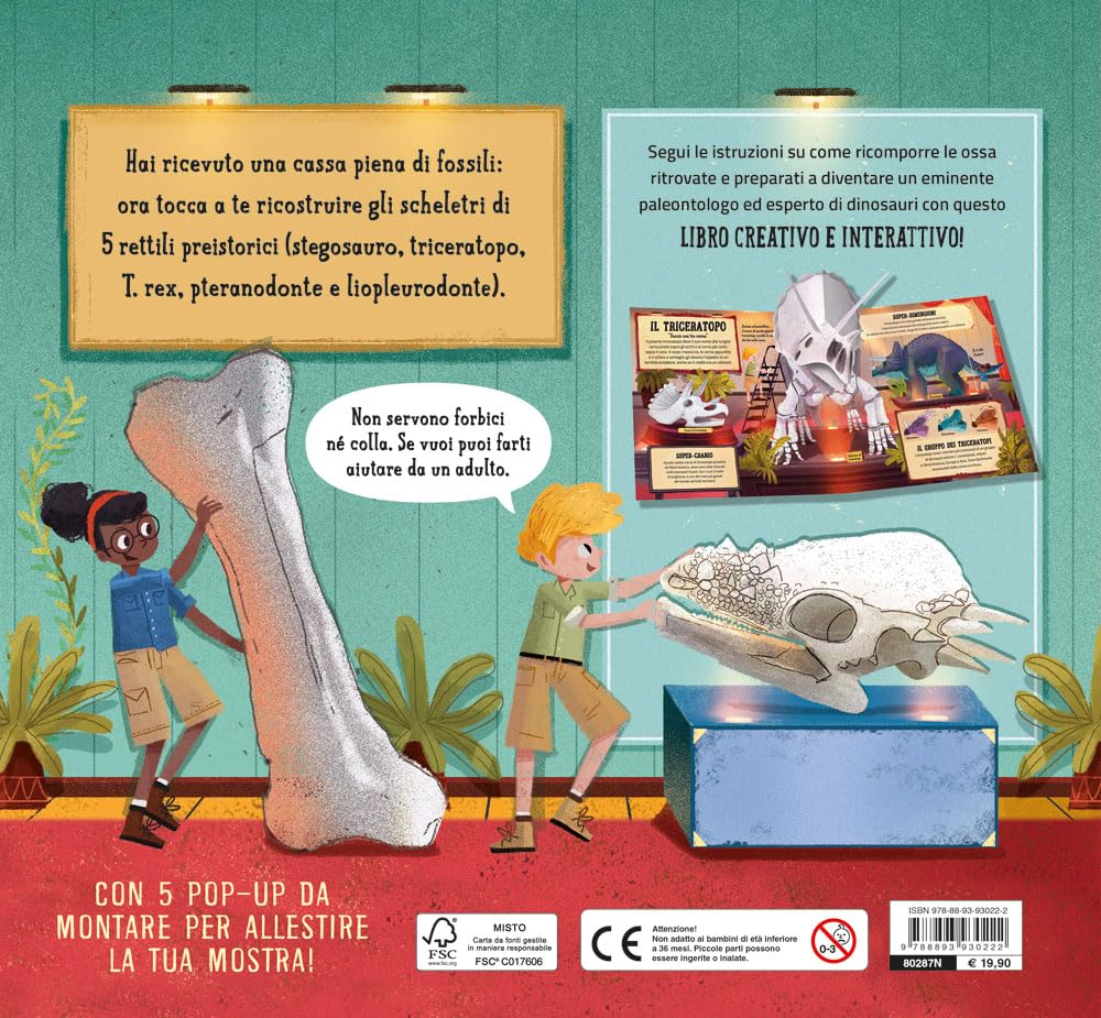 Costruisci il tuo museo dei dinosauri. Con 5 pop-up da montare. Ediz. illustrata. Con 5 pop-up da montare