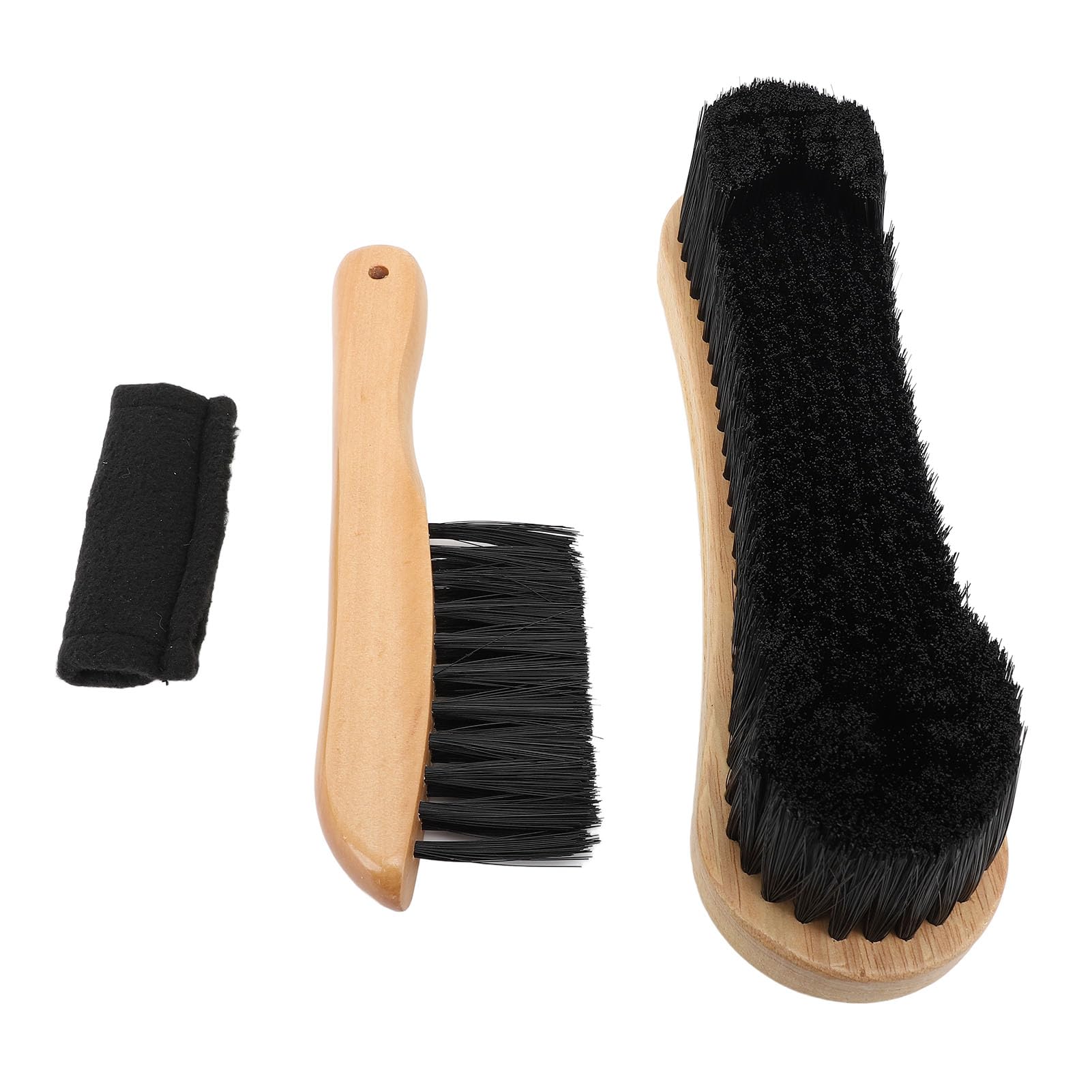 SUNGOOYUE Solid Wood Nylon Billiard Pool Table Brush Set with Premium Cleaning Cloth, Solid Wood Billiard Brush Cleaner Tools Supplies for Pool Table Accessories