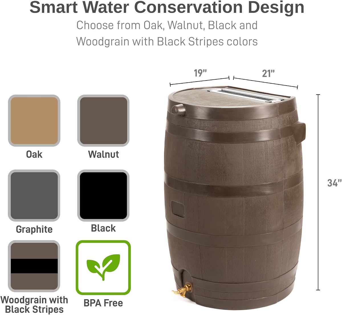 RainWizard 50 Gallon Rain Barrel view 3