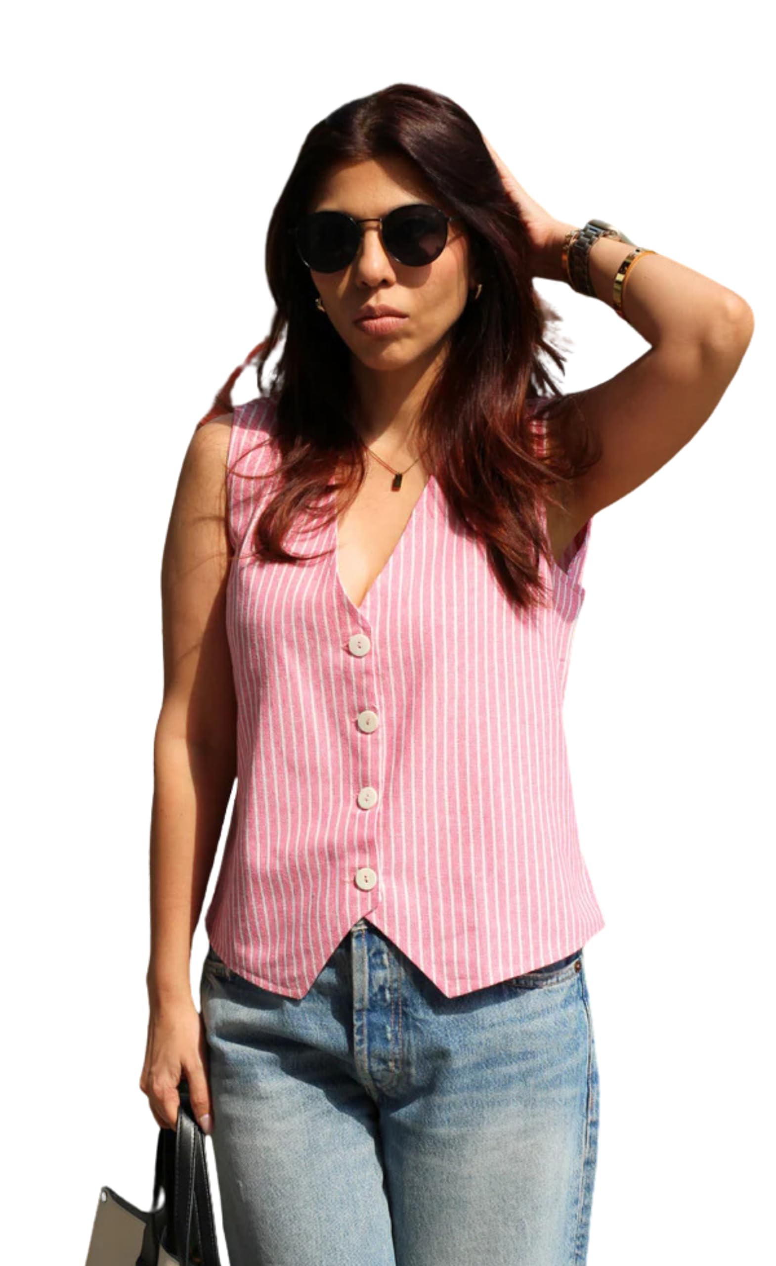 karma apparel Women Sling Waist Coat | Stylish Sleeveless Waistcoat Top for Women-picture-54