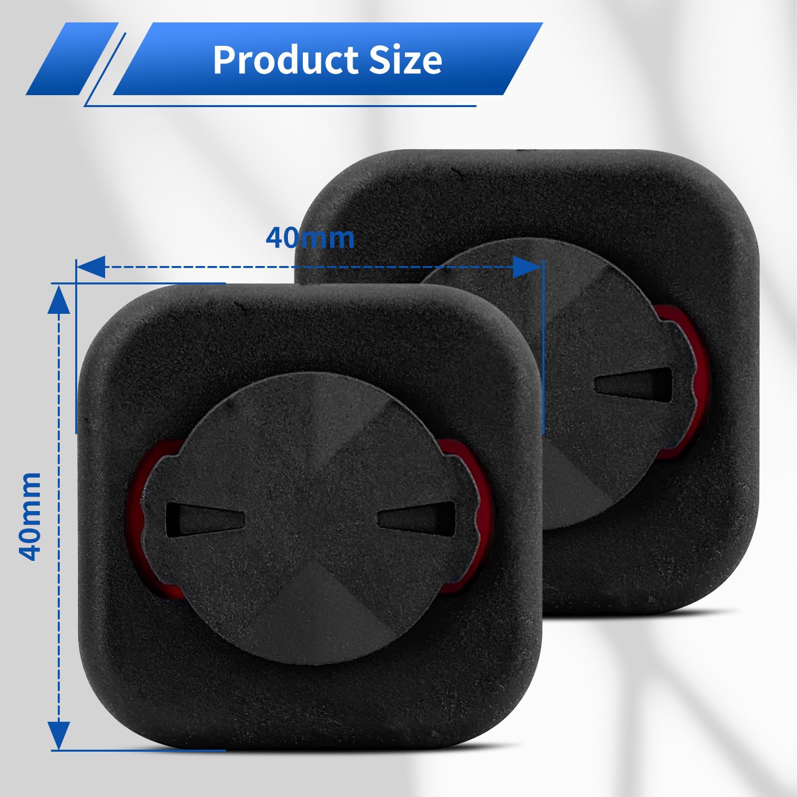 Supporto adattatore per cellulare Garmin – Supporto per bicicletta con adesivo forte, in plastica 40 x 40 mm, adatto per bici da corsa e mountain bike (2 pezzi)