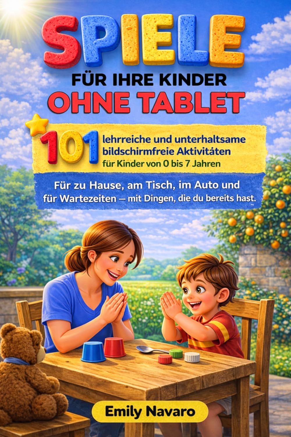 SPIELEN OHNE BILDSCHIRM: 101 lehrreiche und unterhaltsame Aktivitäten ohne digitale Geräte für Kinder von 0 bis 7 Jahren