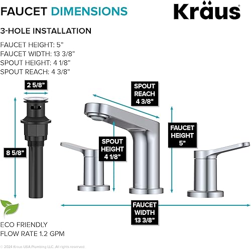 Miniatura 106 de KRAUS Indy - Grifo de baño con sensor sin contacto con caja de control y mezclador de temperatura en acero inoxidable sin manchas, KSB-10001SFS