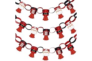 Jolly Santa Claus Christmas Paper Chain Strips