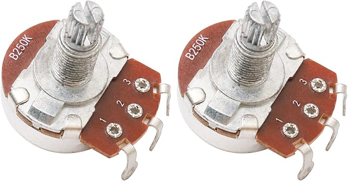 B250k Electric Guitar Bass Volume Tone Potentiometer, 5 Pack