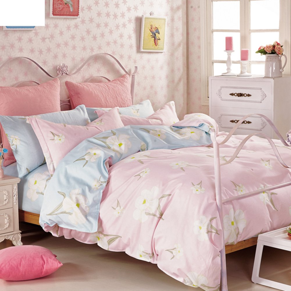 Draps de lit de coton et lin sergé de qualité supérieure pour lit 120x225cm
