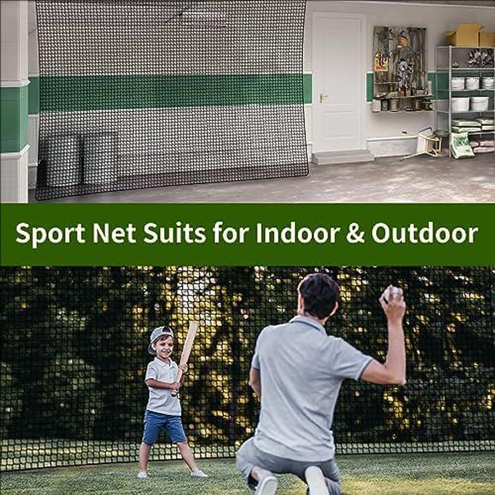 Rete per Pratica di Golf,rete da calcio,3 x 3 cm di maglia quadrata,rete HDPE annodata da 3 mm,Con fibbia di sicurezza e cavo elastico,Rete da allenamento per golf,baseball,hockey,ecc.