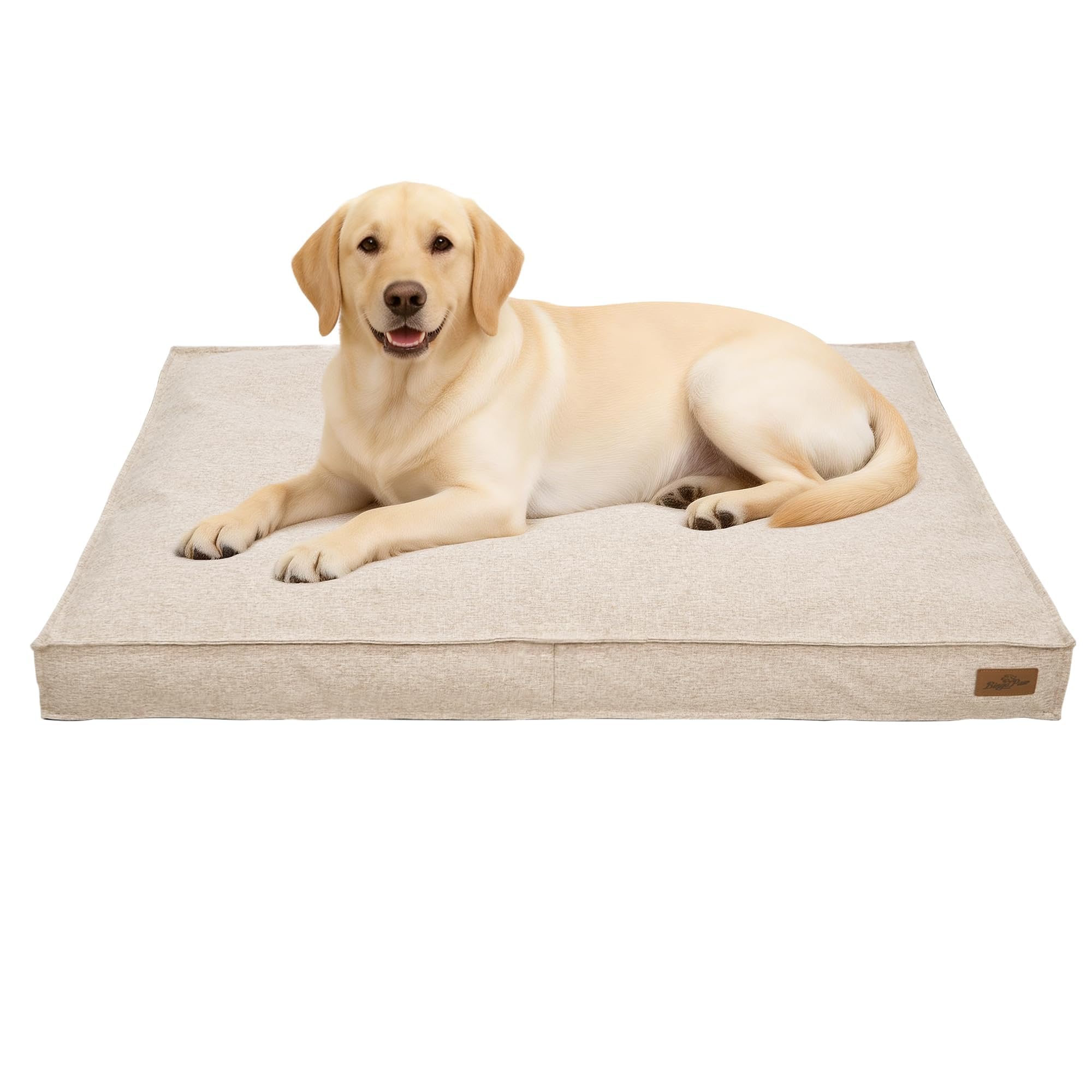 BingoPaw Lino Cuscino per cani Estivo Taglia Grande Letto cani Sfoderabile | XXL Estate Cuccia Traspirante Lavabile 118x89x12cm