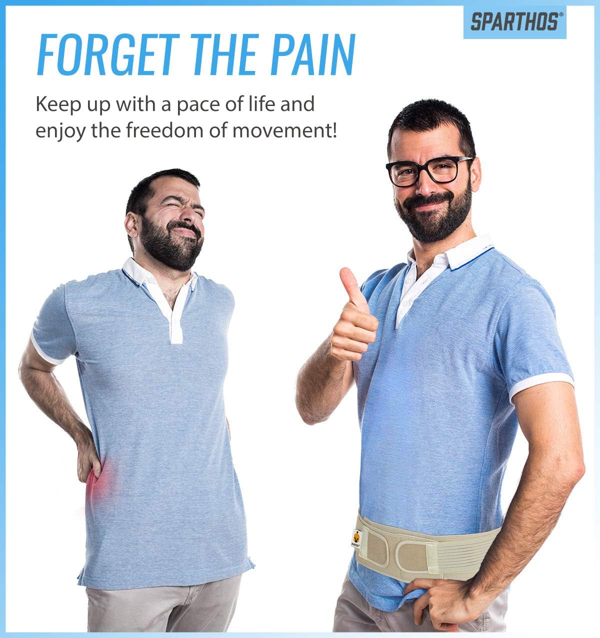 Sacroiliac Si Hip Brace by Sparthos - Immediate Relief for Siatic, Pelvic, Low Back and Leg Pain - Hip Joint Support for Women and Men - for Sacral Nerve, Waist, Pregnancy (Beige-XL+) : Health & Household