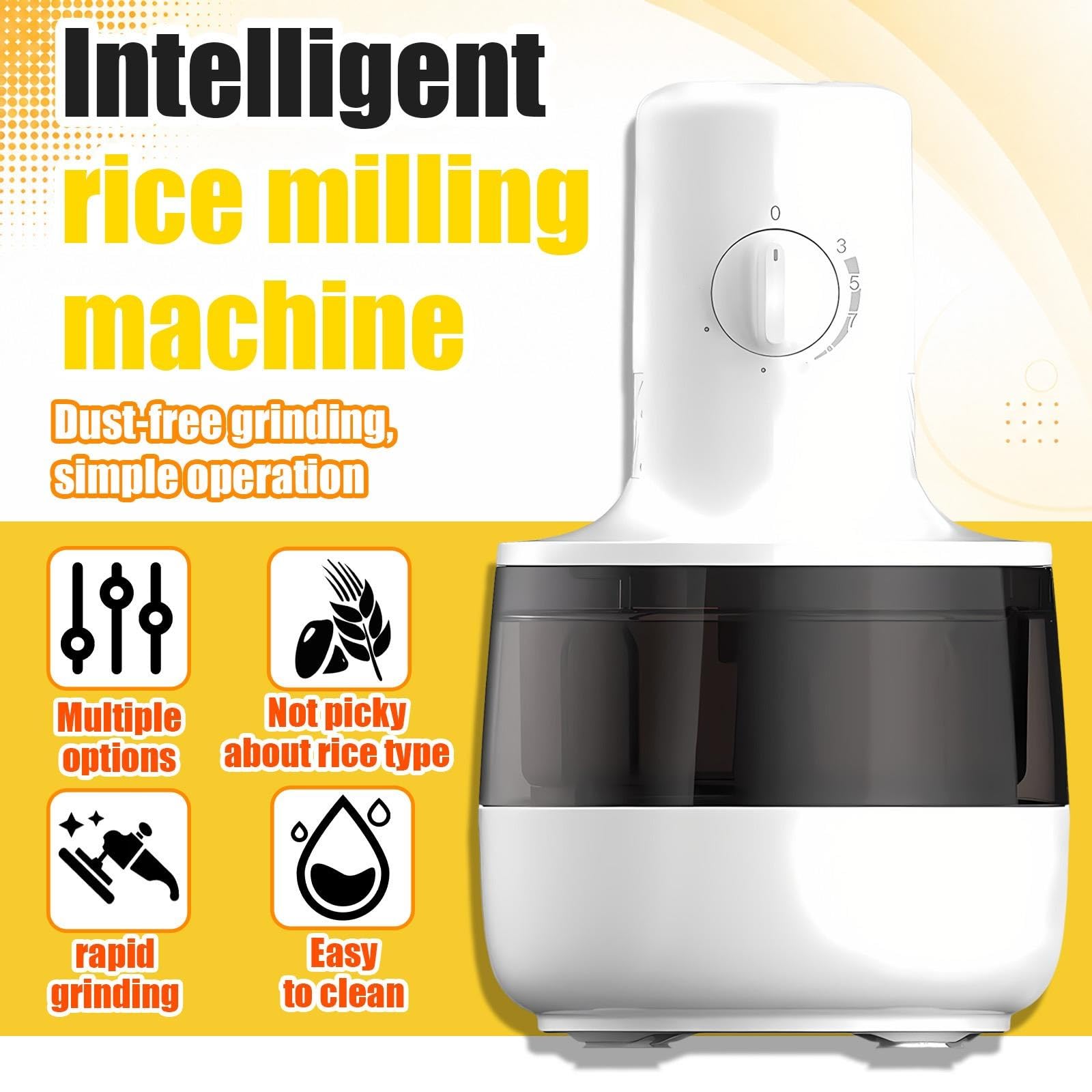 Molino Doméstico de Arroz, Pulidora Eléctrica con 7 Niveles