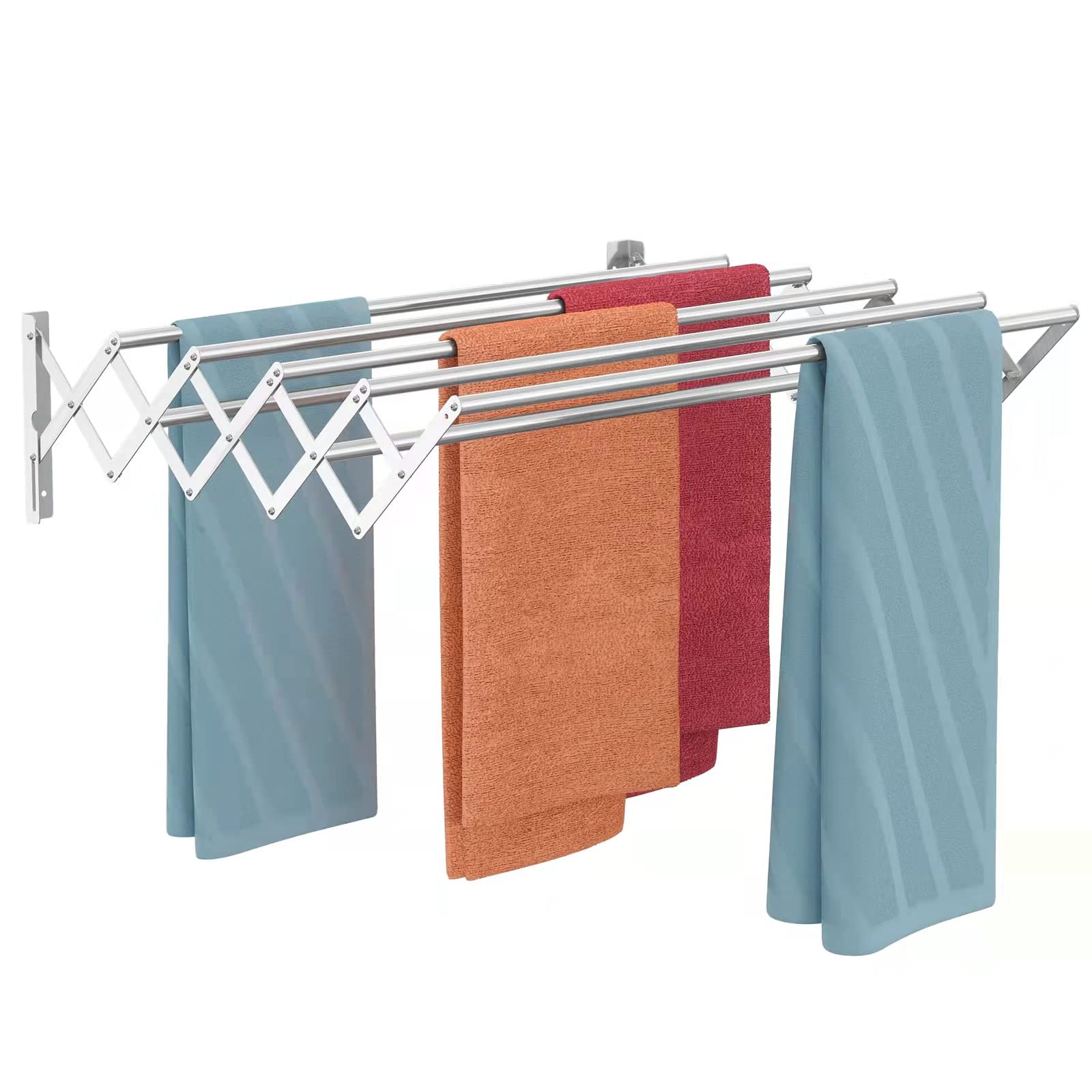 Buy DOMPRO Towel Rack Wall Retractable Clothes Drying Rack Retractable