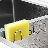 Vista 3 de Adhesive Sponge Holder Sink Caddy for Kitchen Accessories - SUS304 Stainless Steel Rust Proof Waterproof, Quick Drying (2 Pack)