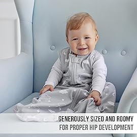 Mama Cheetah Baby Sleep Sack 2.5 TOG, Organic Cotton Baby Wearable Blanket with Two-Way Zipper, Swaddle Transition Baby Sleeping Bag for Newborn Infant Toddler Boy Girl, 6-12 Months