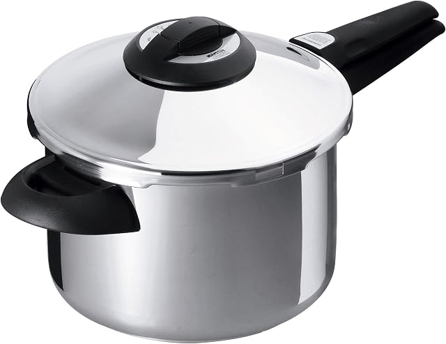 Kuhn Rikon Duromatic Top Stainless Steel Pressure Cooker with Long Handle, 3.5 Litre / 20 cm