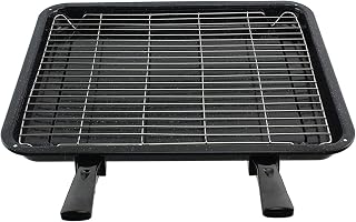 SPARES2GO Extra Large Grill Pan, Rack & Dual Detachable Handles for John Lewis Oven Cookers